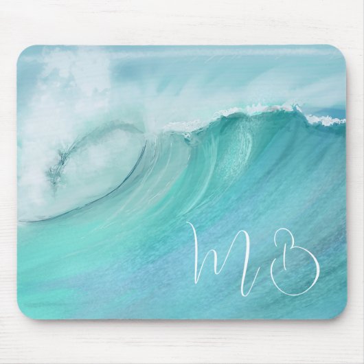 Blue Wave Zee Scène Vakantie Vibe Muismat (Voorkant)