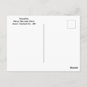 Blue Wavellite Arkansas Post Kantoor Briefkaart (Achterkant)