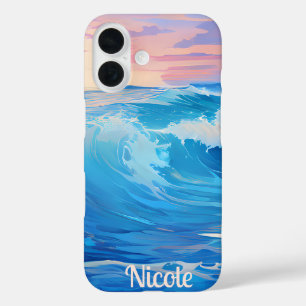 Blue Waves bij zonsondergang iPhone / iPad case