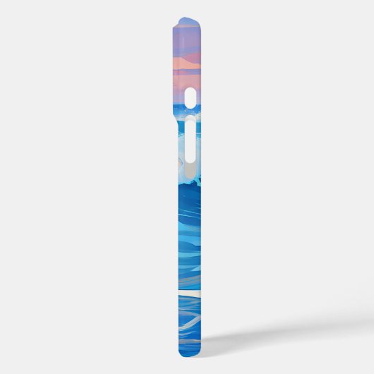 Blue Waves bij zonsondergang iPhone / iPad case (Achterkant / Links)
