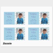 Blue Waves Birthday Dank je Kinder foto