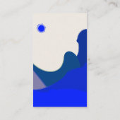 Blue Waves Business Card Visitekaartje (Achterkant)