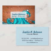 Blue Waves Cool Mural Wall Graffiti Visitekaartje (Voorkant / Achterkant)