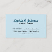 Blue Waves Cool Mural Wall Graffiti Visitekaartje (Achterkant)