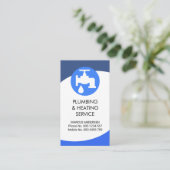 Blue Waves Curvature Plumbing Visitekaartje (Staand voorkant)