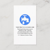 Blue Waves Curvature Plumbing Visitekaartje (Achterkant)