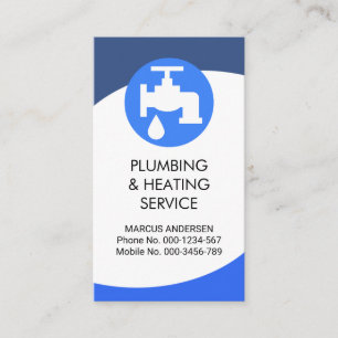 Blue Waves Curvature Plumbing Visitekaartje