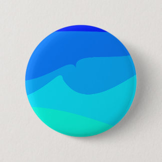 Blue Waves Design pin/ Ronde Button 5,7 Cm