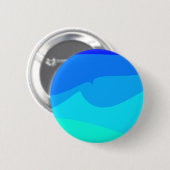 Blue Waves Design pin/ Ronde Button 5,7 Cm (Voorkant /achterkant)
