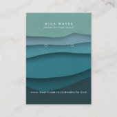 Blue Waves Earring Display Kaart Sjabloon Visitekaartje (Voorkant)