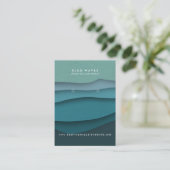 Blue Waves Earring Display Kaart Sjabloon Visitekaartje (Staand voorkant)