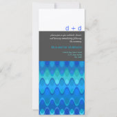 Blue Waves Geometric Mod Pattern Modern Weddenscha Kaart (Achterkant)