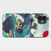 Blue Waves Green Dragon Red Sun Skateboard Case-Mate iPhone Case (Achterkant (horizontaal))