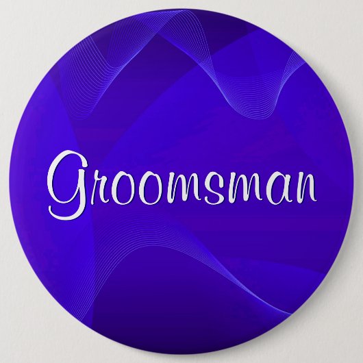 Blue Waves Grooman Ronde Button 6,0 Cm (Voorkant)