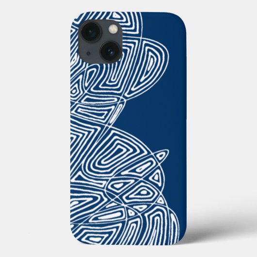Blue Waves iPhone Case (Achterkant)