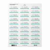 Blue Waves Loopy Heart Beach Weddenschap Label (Full Sheet)