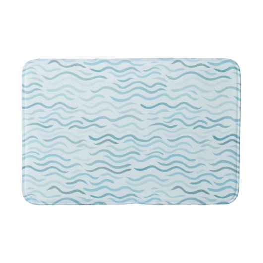 Blue Waves Ocean Badkamer Decor Badmat (Voorkant)
