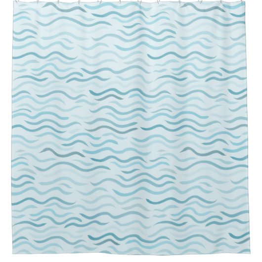 Blue Waves Ocean Badkamer Decor Douchegordijn (Voorkant)