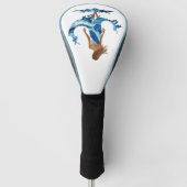 Blue Waves Ocean Meisje Golfheadcover (Voorkant)