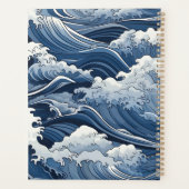 Blue Waves Ocean Thema Gepersonaliseerde Planner (Achterkant)