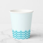 Blue Waves Party Cup Papieren Bekers (Voorkant)