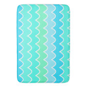 Blue Waves Pattern Bath Mat (Voorkant Verticaal)