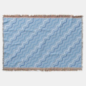 Blue Waves Pattern Throw Blanket Deken (Voorkant)