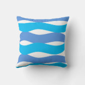 Blue Waves Pattern Throw Pillow Kussen (Achterkant)