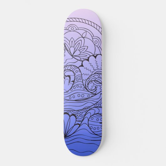 blue waves skateboard (Voorkant)
