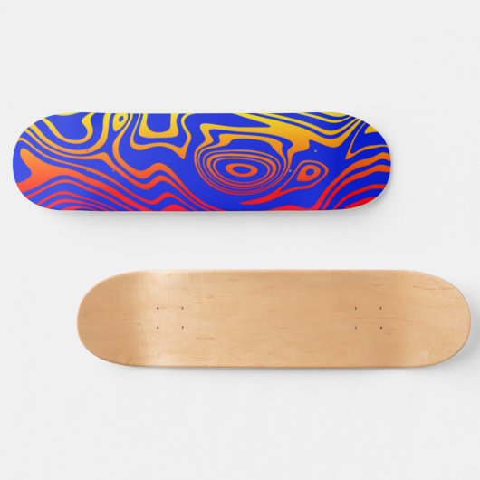 Blue Waves Skateboard (Horizontaal)