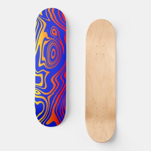 Blue Waves Skateboard (Voorkant)