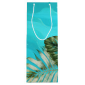 Blue Waves Trouwdouche Party Favoriet Gift Bag Wijn Cadeautas (Achterkant)