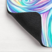 Blue Waves Twirls and Swirls Pattern Muismat (Hoek)