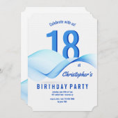 Blue Waves uitnodiging (Voorkant / Achterkant)