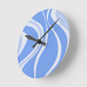Blue Waves Wall Clock Ronde Klok (Hoek)