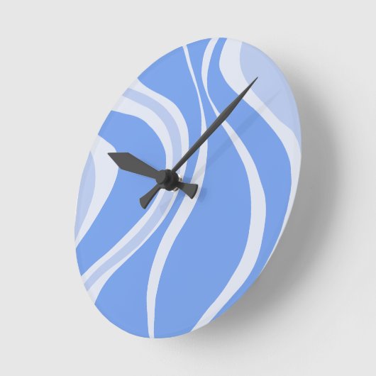 Blue Waves Wall Clock Ronde Klok (Hoek)