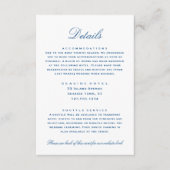 Blue Waves Wedding Details Hotel Info QR code Informatiekaartje (Voorkant)