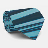 Blue Wavey Stripes Stropdas (Opgerold)