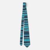 Blue Wavey Stripes Stropdas (Achterkant)