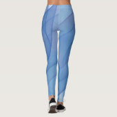 Blue Wavy Fractal Leggings (Achterkant)