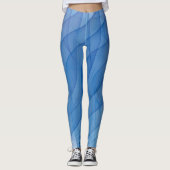Blue Wavy Fractal Leggings (Voorkant)
