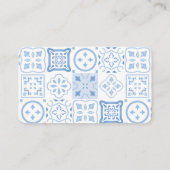 Blue Wavy Line Lemon Diaper Raffle Baby shower Informatiekaartje (Achterkant)