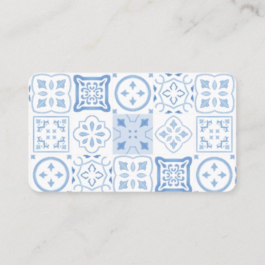 Blue Wavy Line Lemon Diaper Raffle Baby shower Informatiekaartje (Achterkant)