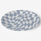 Blue Wavy Paper Bord Modern Party servies (Gekanteld)