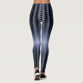 Blue Wavy Pattern Accent Pillow Leggings (Achterkant)