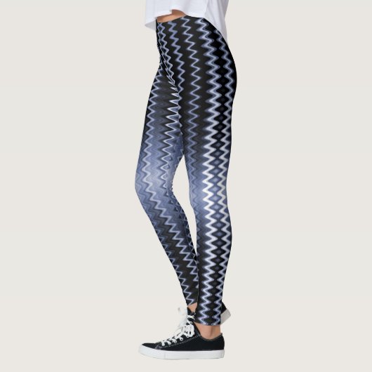 Blue Wavy Pattern Accent Pillow Leggings (Links)