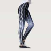 Blue Wavy Pattern Accent Pillow Leggings (Rechts)