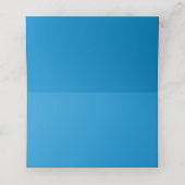 Blue Wavy Retro Wedding Plaatskaartje (Binnenkant ongevouwen)