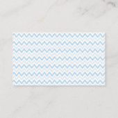 Blue Wavy Scallop Baby Boy Douche Luier Raffle Informatiekaartje (Achterkant)