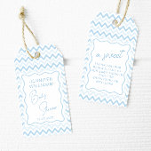 Blue Wavy Scallop Retro Baby Boy Shower Dank u Cadeaulabel